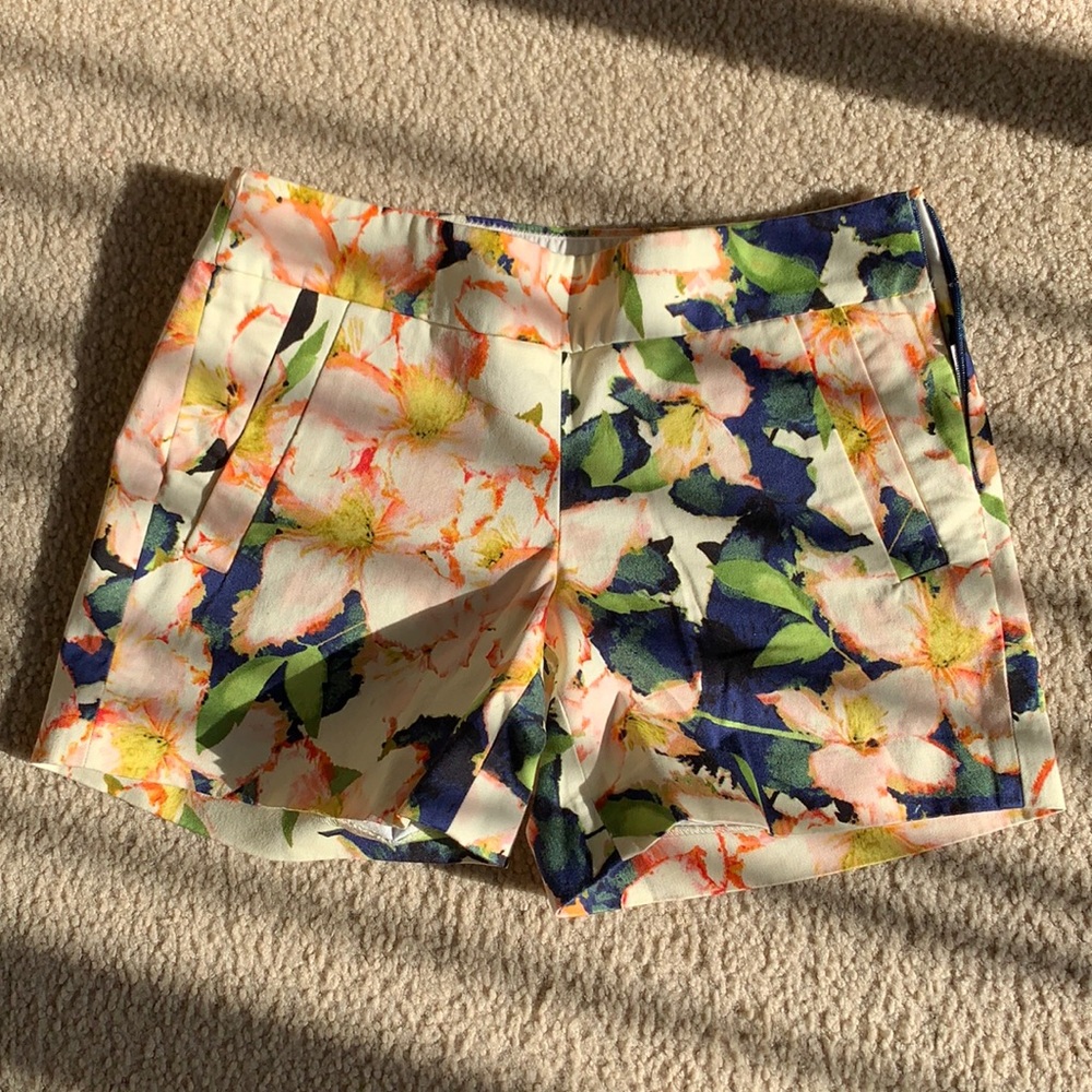 J. Crew Stretch Floral Shorts 4.5”